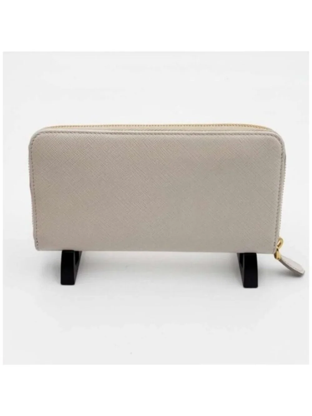Authentic Prada Saffiano Fiocco Bow Zip-Around Wallet